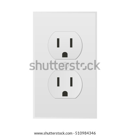 Illustration of a power outlet isolated on a white background.