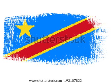brushstroke flag Democratic Republic of the Congo