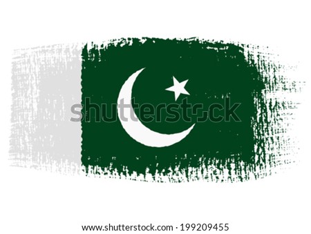 brushstroke flag Pakistan