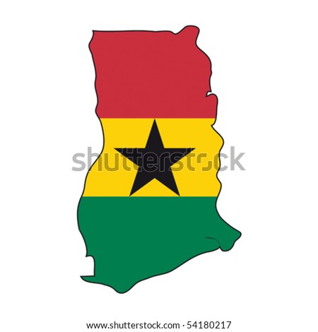 map flag Ghana