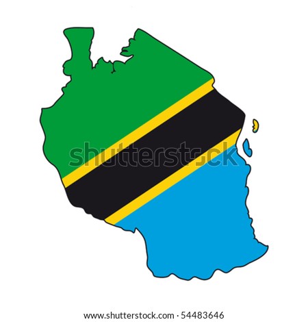 map flag Tanzania