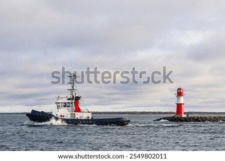 Image, Stock Photo Warnemuende Baltic Sea