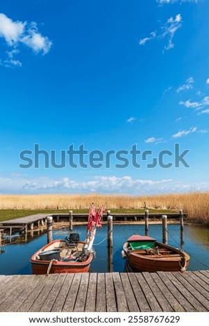 Image, Stock Photo The port of Althagen am Bodden