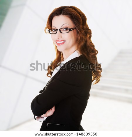 Portrait of success businesswoman in elegant clothes