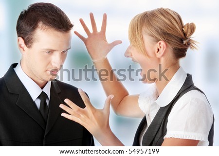 Work Colleagues Arguing In Office Stock Photo 54957199 : Shutterstock