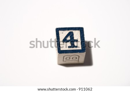 number blocks against white