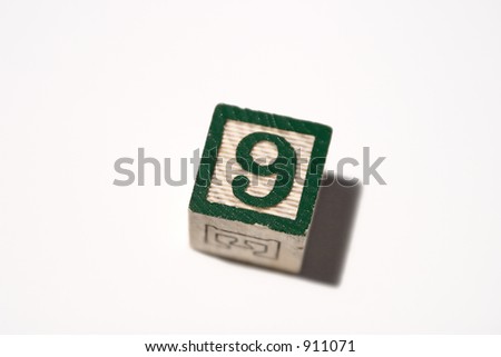 number blocks against white