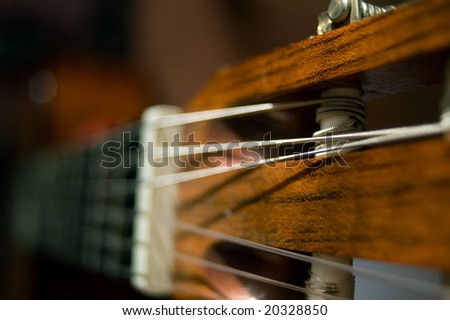 Classical Guitar Head.  Blur is intentional.