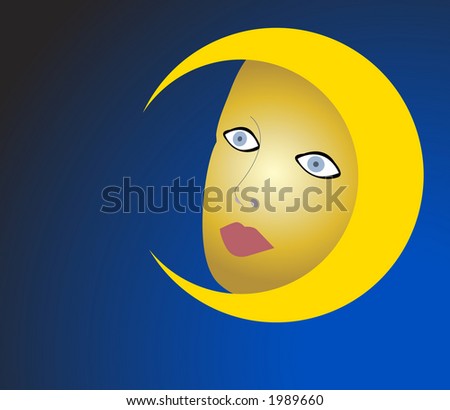 face in the moon
