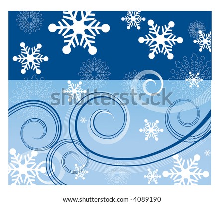 Image, Stock Photo filigree | the ski tracks in deep snow appear from a distance