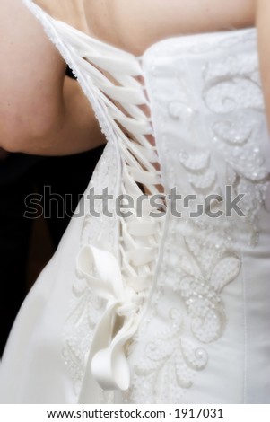 back of bride and dress
