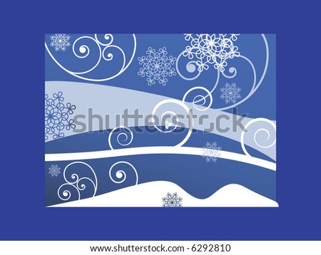 Similar – Image, Stock Photo filigree | the ski tracks in deep snow appear from a distance