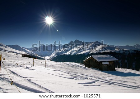Impressions of snow and mountains, skiing/snowboarding related imagery. Taken in Davos, Switzerland.