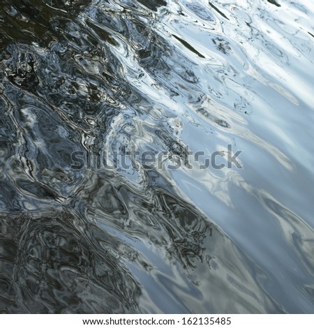 calm lake water with shadow patterns