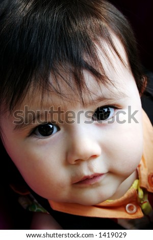 Cute Asian baby - innocent expression