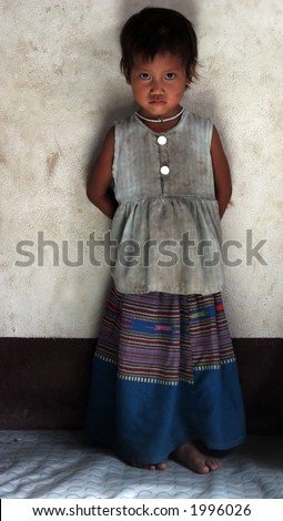 Child from a poor village in Chiang Rai, northern Thailand