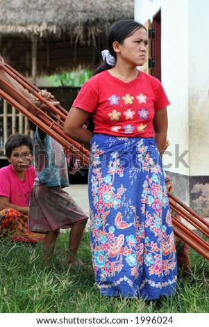 A family from a poor village in Chiang Rai, northern Thailand