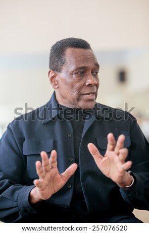 Saint Petersburg, Russia - April 9 2012. Arthur Mitchell is an  dancer and choreographer who created the first African-American classical ballet company on April 9, 2012 in Saint Petersburg, Russia.