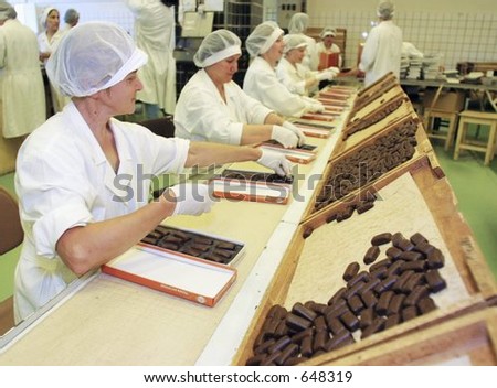 Pastry-cook  factory. Sweets