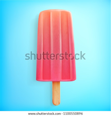 Similar – Image, Stock Photo Pink popsicles and fresh strawberries