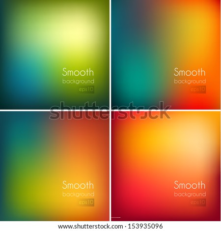 Smooth abstract colorful backgrounds set – eps10