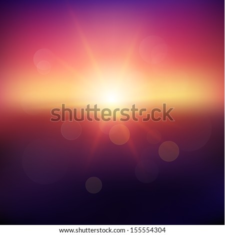 Abstract sunset with defocused lights - eps10