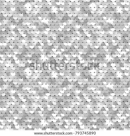 Seamless silver texture of fabric with sequins Foto d'archivio © 