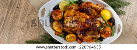 Whole Roasted Holiday Chicken With Potatoes and Apples