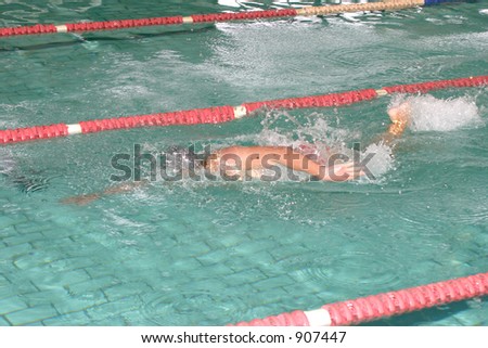 Freestyle swimming at swim gala