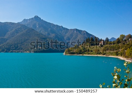 Similar – Image, Stock Photo Lake Ledro, Lago di Ledro in South Tyrol, Italy