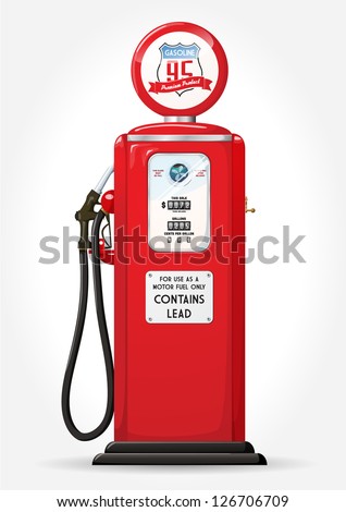 Gasoline pump retro design