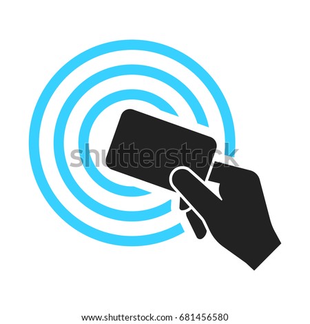 Near-field communication (NFC) concept icon. Technology for contactless payment