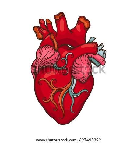 Get Free Stock Photos of Red pencil drawing heart - Love