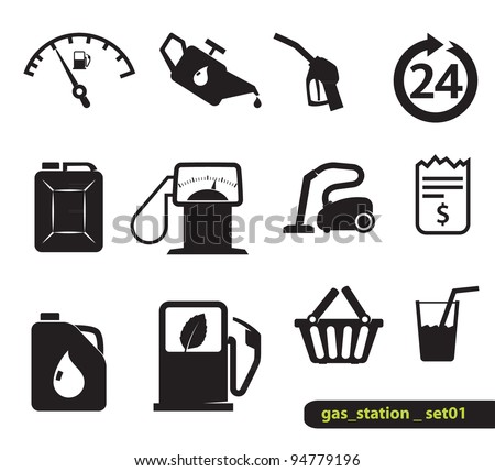 Gasoline station icons