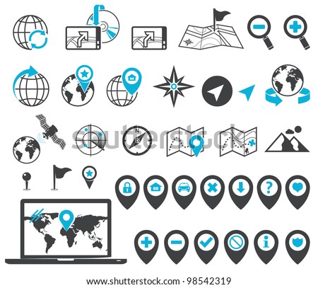 Location and destination icons