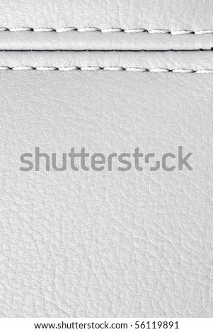 white leather sewing texture for background