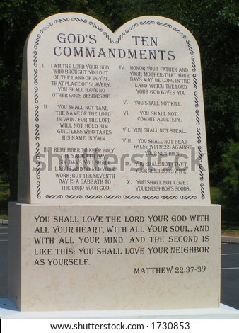 Outdoor Statue Of The Ten Commandments Stock Photo 1730853 : Shutterstock