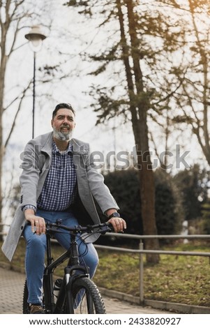 Similar – Foto Bild Fahrradweg, geradeaus