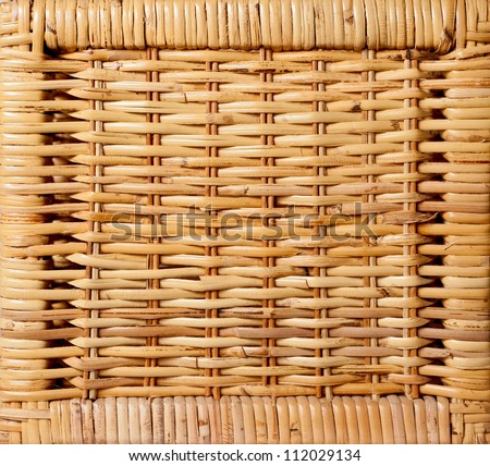 Wicker pattern obtained from the bottom of a square wicker basket.