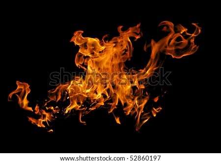 dragon-shaped fire
