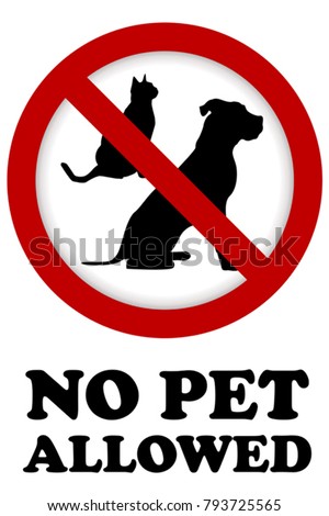 No pet allowed sign