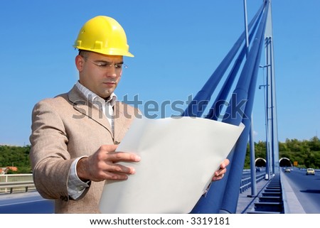 architect with architectural plans