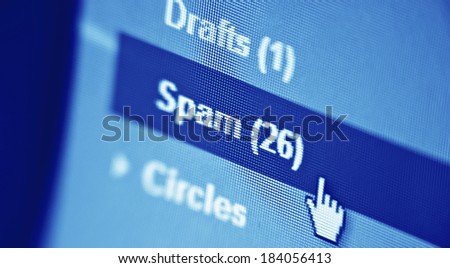 email menu on monitor screen