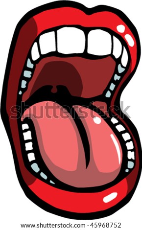 Open Mouth Stock Vector Illustration 45968752 : Shutterstock