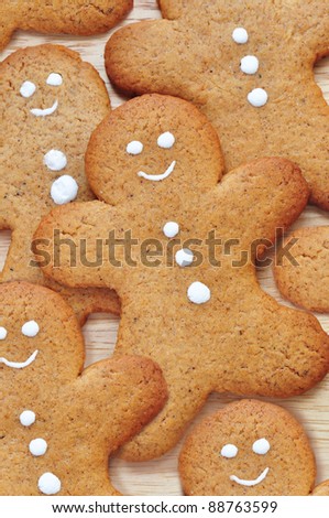 Freshly baked Ginger men cookies