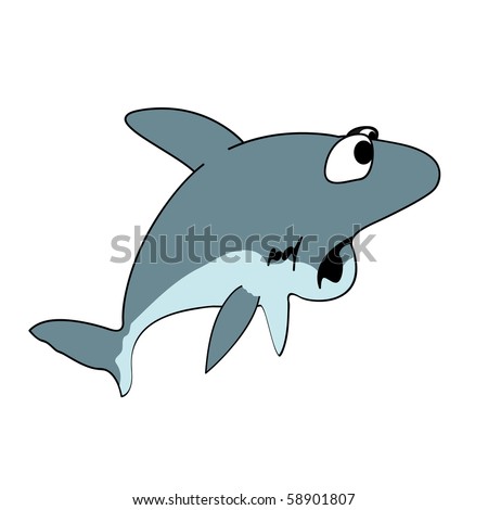 Cartoon Shark Stock Vector Illustration 58901807 : Shutterstock