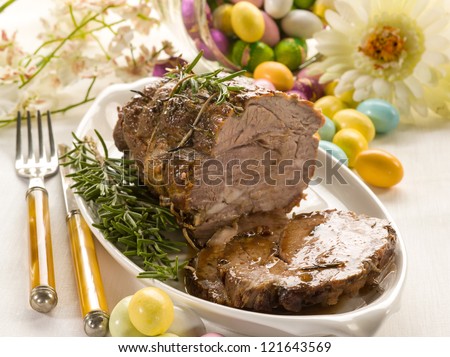 Similar – Image, Stock Photo Easter dinner Food