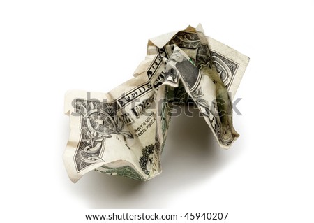 Crumpled Dollar Stock Photo 45940207 : Shutterstock