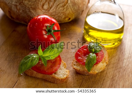 slice tomato over slice bread