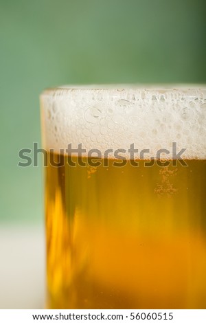 glass of beer close up